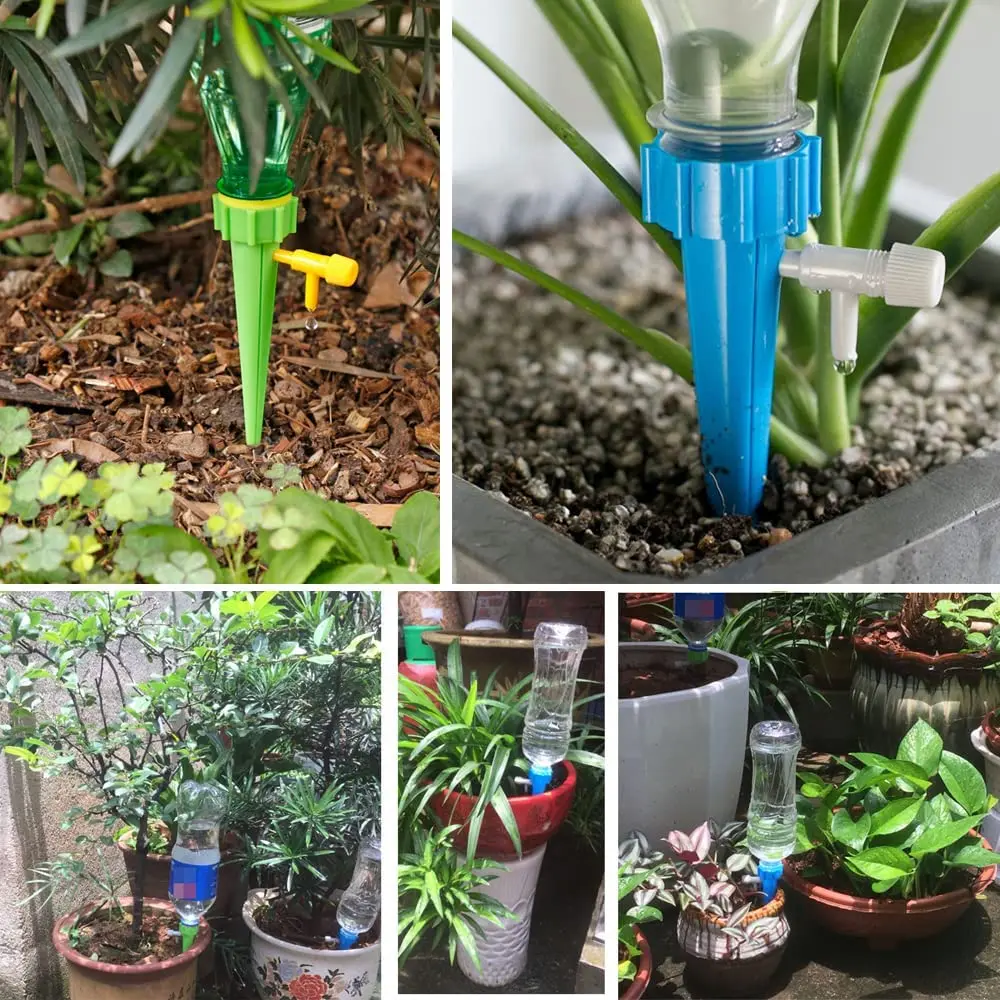 Self Watering Spike Adjustable Drip Irrigation System Device With Slow Release Control Plants Auto Water Dripper |