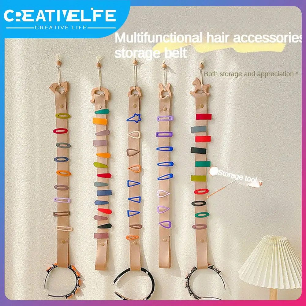 

Ornament Hairpin Bracket Durable Suspension Manager High-capacity Reveal Hairband Storage Wooden Cloud Hair Clip Bracket Hang