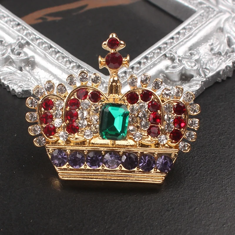 Женская брошь в виде короны цвет ассортименте
