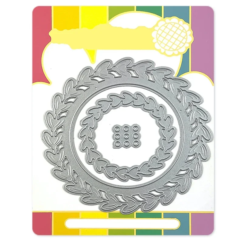 

Новинка 2021 г., многослойные металлические Вырубные штампы в виде рождественского венка для рукоделия, Изготовления Бумажных поздравительных открыток, альбомов, скрапбукинга, без прозрачных штампов