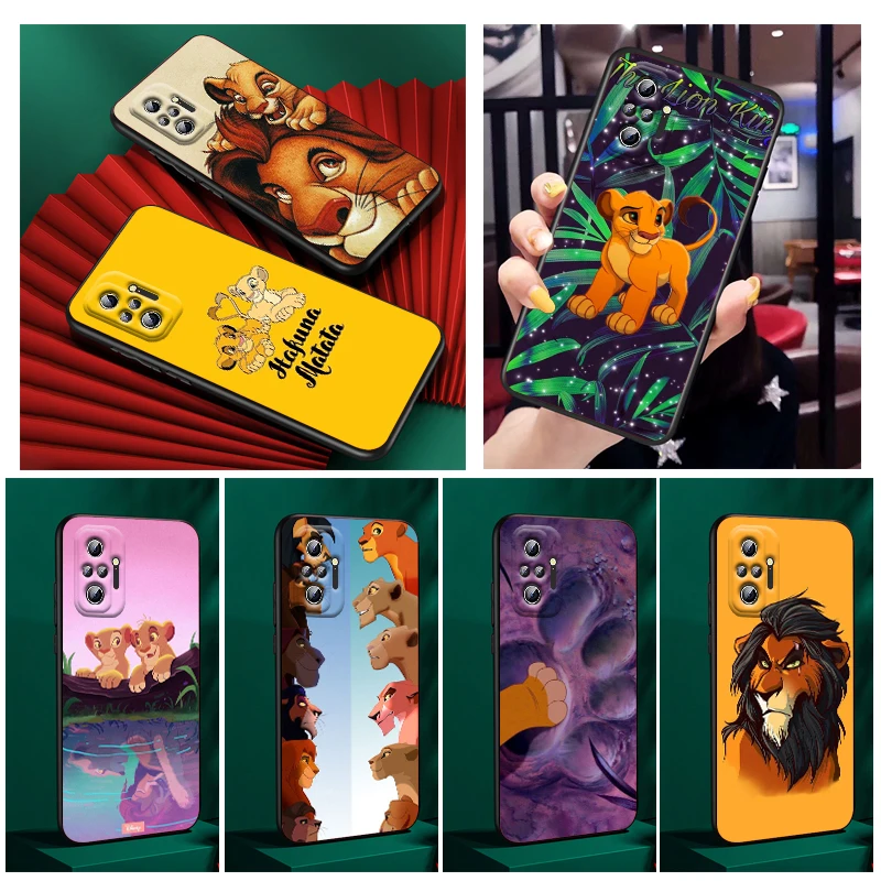 

Disney The Lion King Phone Case For Xiaomi Redmi Note 11E 11S 11 11T 10 10S 9 9T 9S 8 8T Pro Plus 5G 7 5 Black FUndas