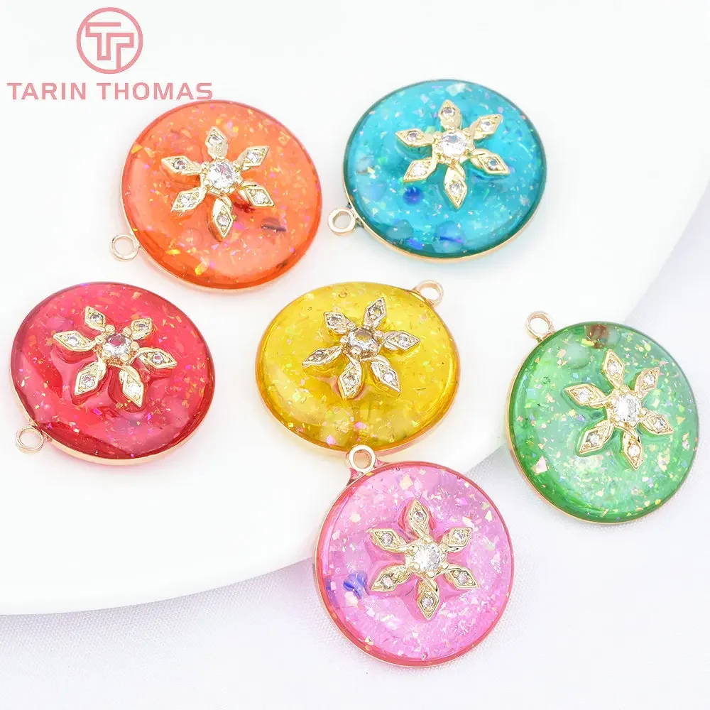 Латунная фурнитура для изготовления ювелирных изделий сделай сам 6 шт. 24 к