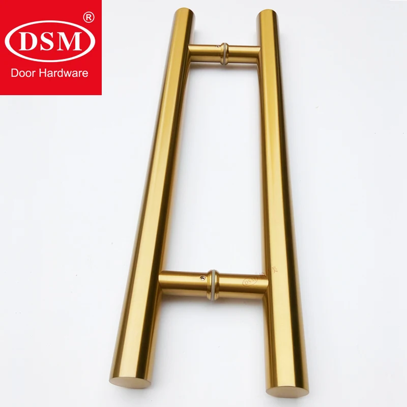 

600mm Golden Anti-fingerprint Door Pull Handle SUS304 Grade Stainless Steel Entrance Long Handles for Wooden/Glass Doors PA-102