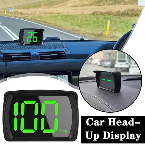 Автомобильный проекционный дисплей Автомобильный GPS-цифровой спидометр HUD Большой шрифт Скорость Проекционный дисплей KMH Измеритель скорости Умные автоаксессуары