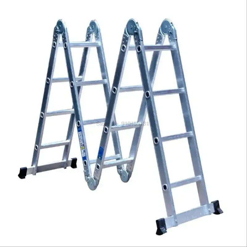 BLS-A02/A03 Praktyczne złącza składane drabiny ze stopu aluminium Wysuwana drabina konstrukcyjna Regulowana teleskopowa Srebrna