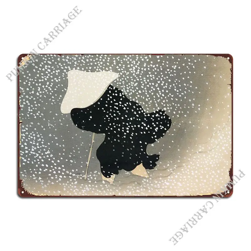 Металлический плакат с надписью Snow From Momoyogusa