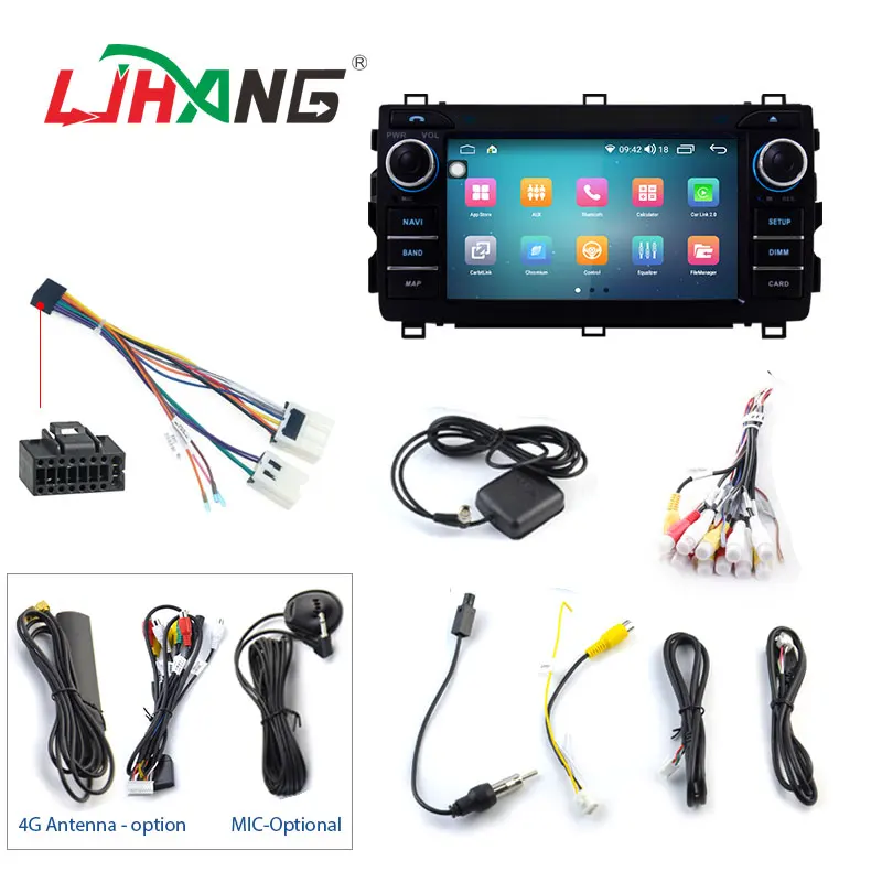 Автомобильный мультимедийный плеер LJHANG Android 13 8 + 128G для Toyota Auris 2013 2014 2015 2 Din радио