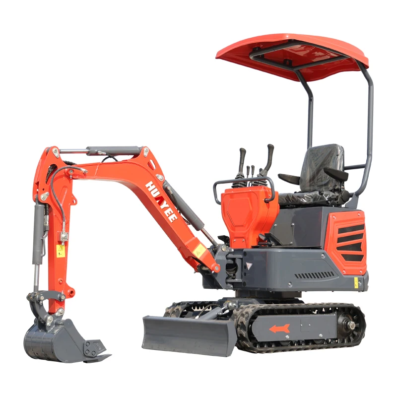 Мини-экскаватор HUAYEE 1 2 тонн Многофункциональный портативный мини-экскаватор