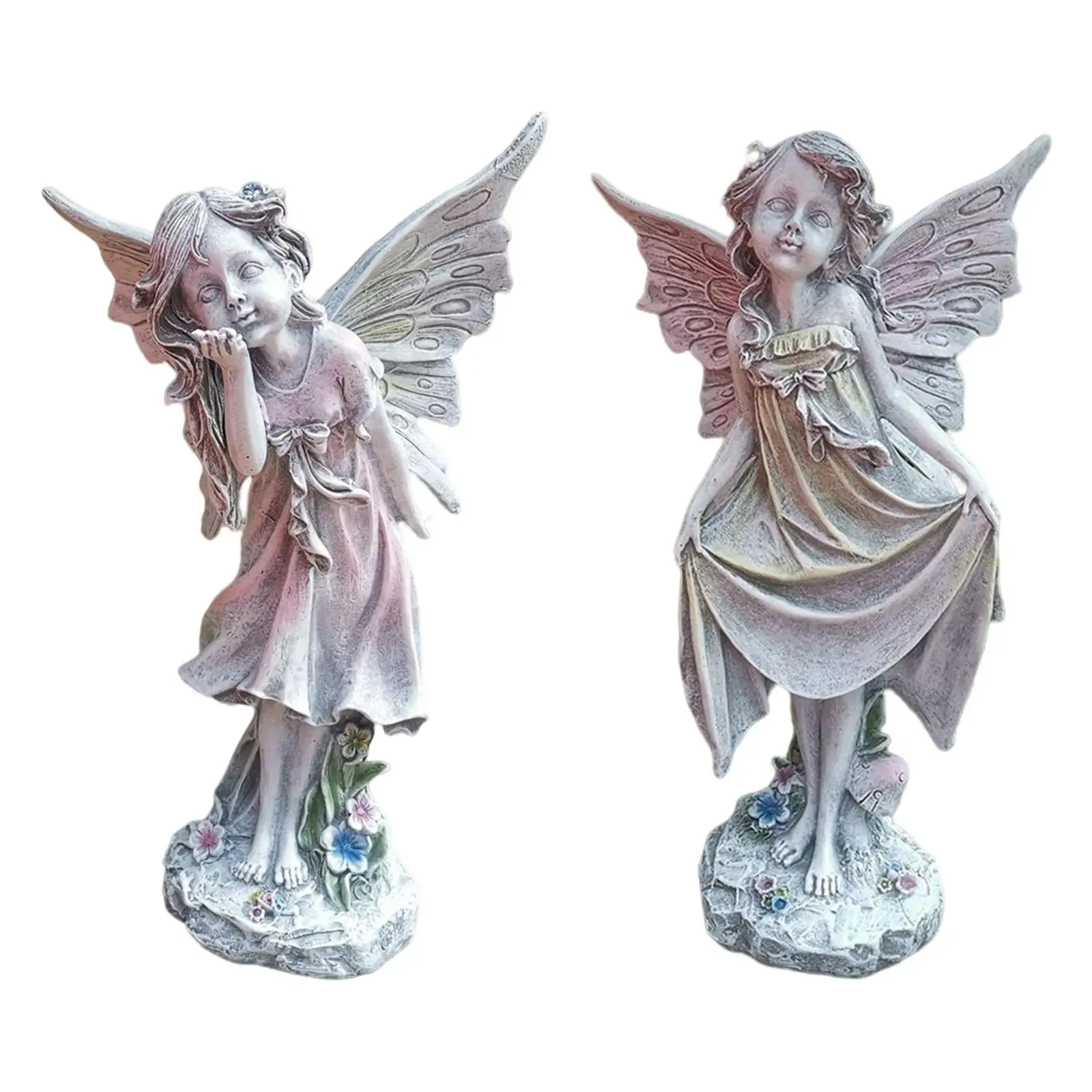 

Garden Fairy Statue Figurine Home Porch Yard Fountain Pond Resin Craft Lawn
