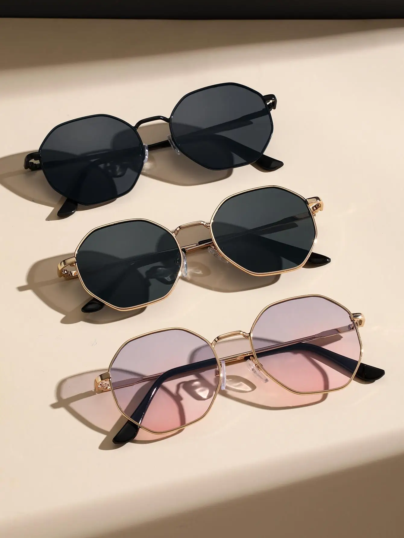 3 Упаковки Унисекс Винтажные Солнцезащитные Очки В Металлической Оправе С