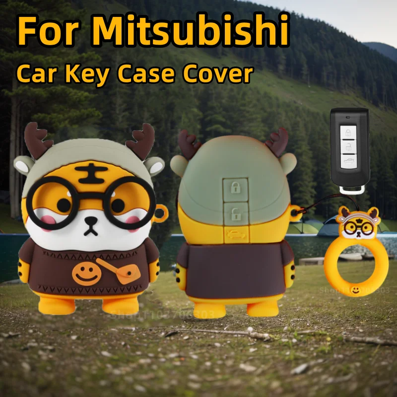 Чехол для ключей от автомобиля с рисунком тигра Mitsubishi Xpander Outlander ASX Pajero Eclipse Cross Montero