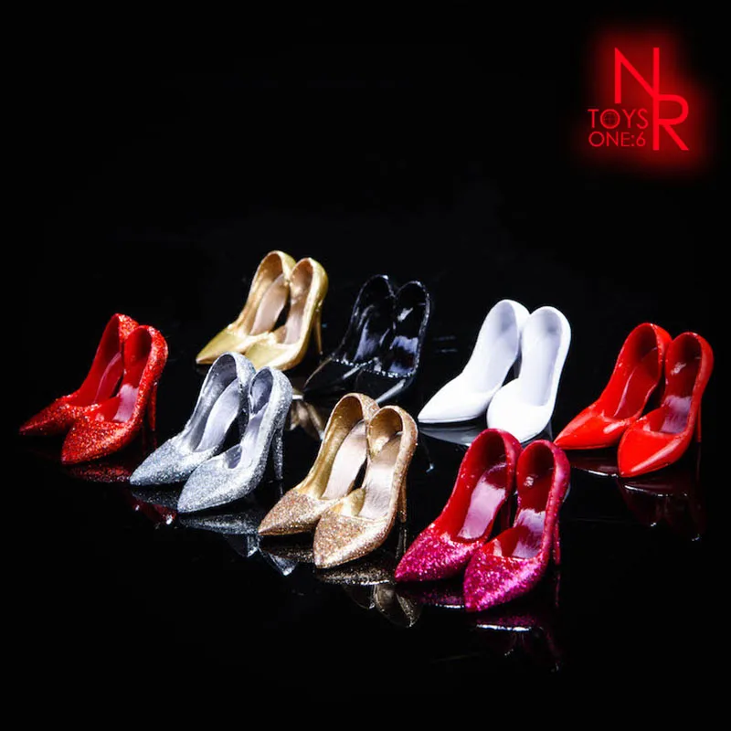 

NRTOYS NR12 1/6 Scale Pointed Toe High Heels Female Soldier Shoes Model Fit 12'' Action Figure Body Dolls