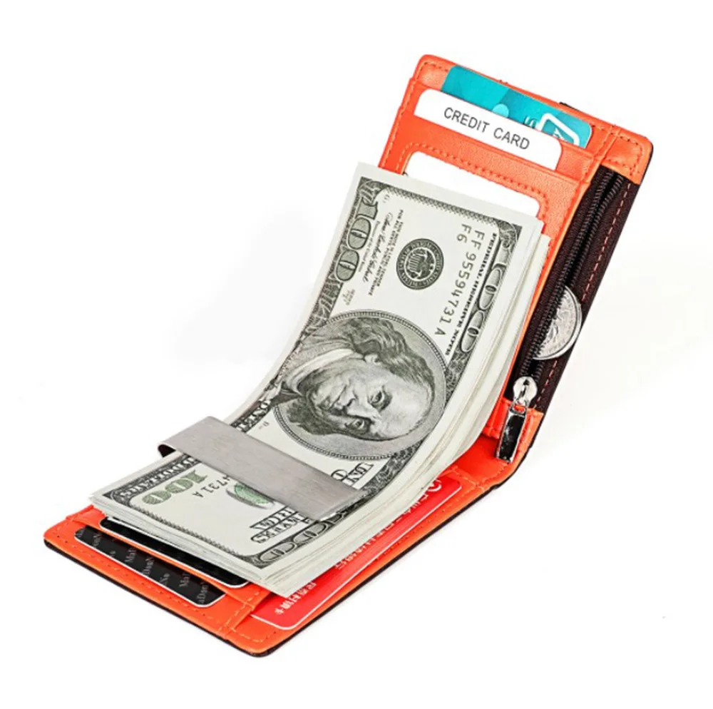 9606 Super Thin Men's Leather  RFID wallet Hot selling  Good quality Cash bank card holder Business gift