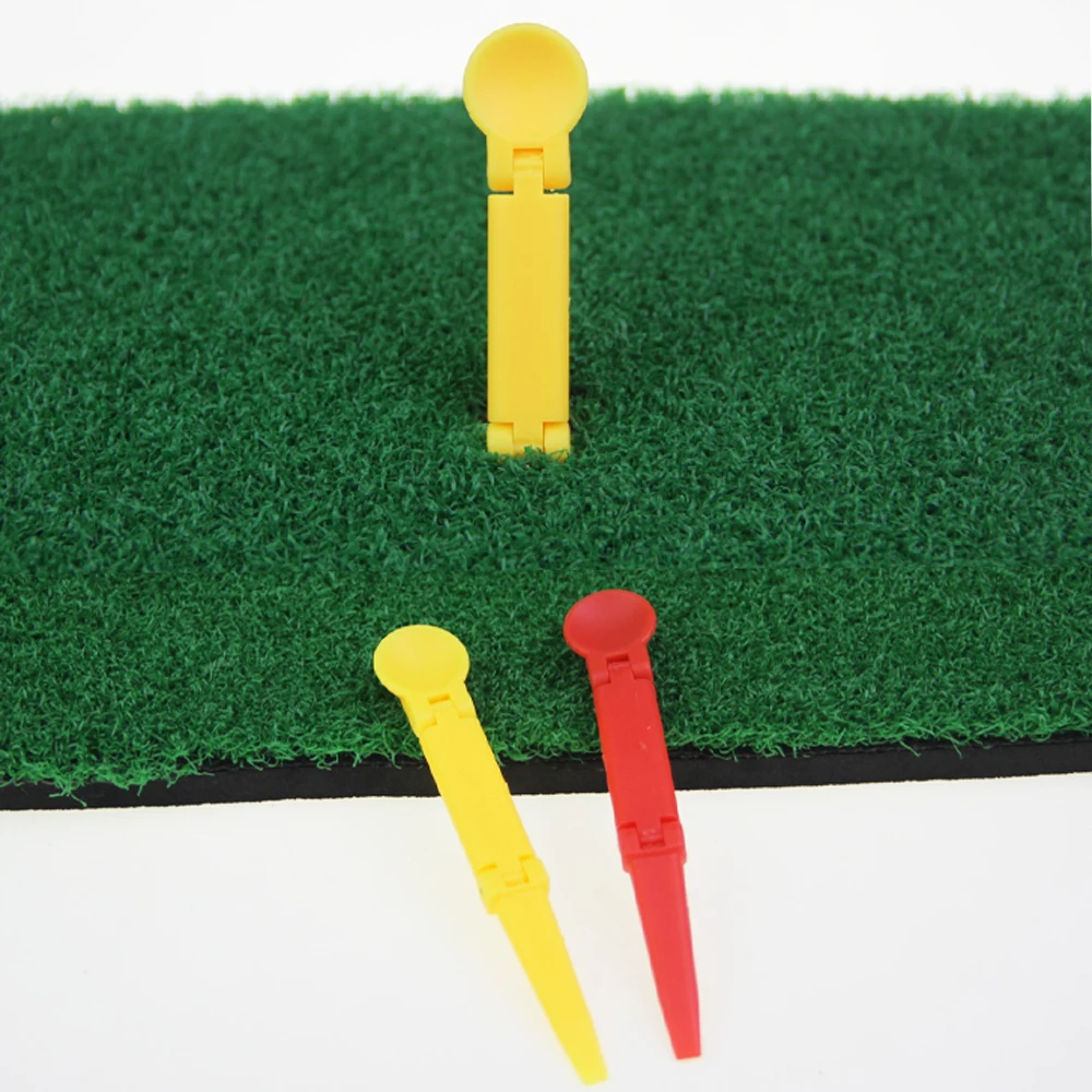 GLOOF 10Pcs  Upgrade Unbreakable Rotatable Foldable Plastic Golf TeesReduce Friction Side Spin Tee for Golfing Practice