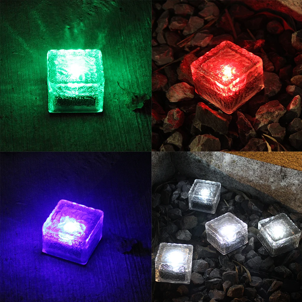 

Glass Brick Solar Underground Light IP68 Outdoor Pathway Floor Garden Deck Road Security Lamp