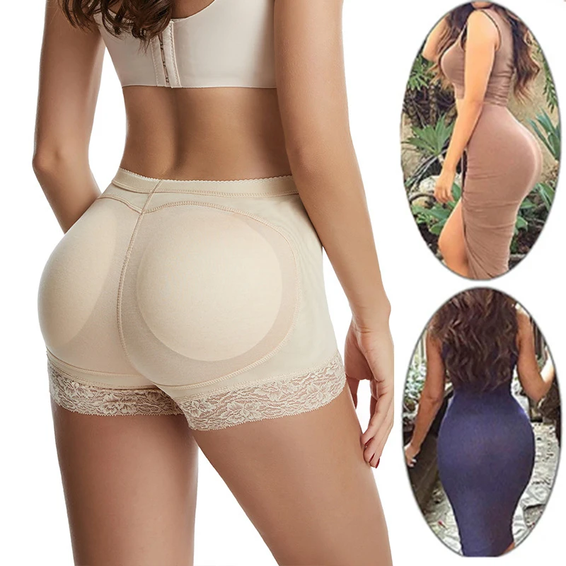 

Женские мягкие трусики с эффектом пуш-ап, утягивающее белье для ягодиц, поддельные ягодицы, невидимые Утягивающие трусики, дышащее кружевное нижнее белье