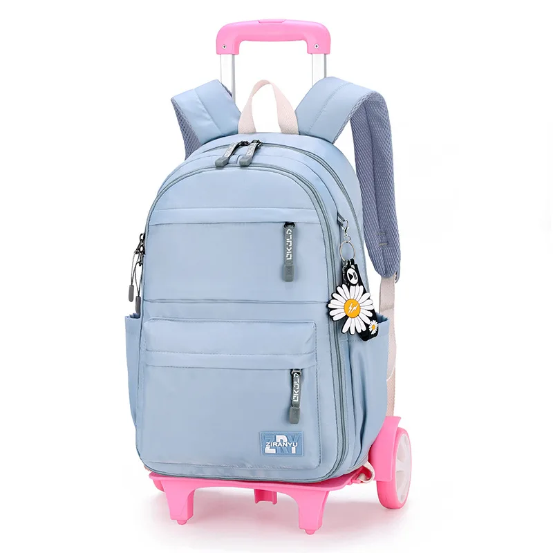 Trolley Children school bags for Girls wheeled Detachable Backpack Kids travel luggage book bag Schoolbag Mochilas Escolares