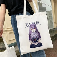 anime japan kaneki ken tokyo ghoul women shopper canva bag harajuku gothic style large capacity bag shoulder bag vintage handbag