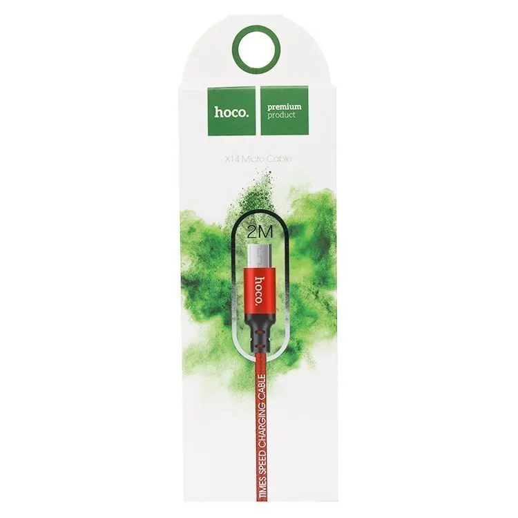 Кабель USB 2.0 hoco X14, AMmicroBM, черно-красный, 2м (6957531062912) (art.: 3920bdd7c4eef) - 3920bdd7c4eef