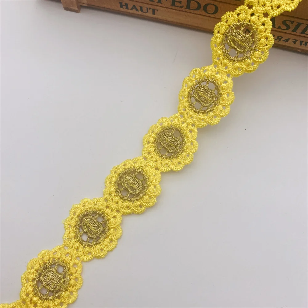 10 ярдов 15 цветов красочная африканская золотая вышитая тесьма кружевная лента