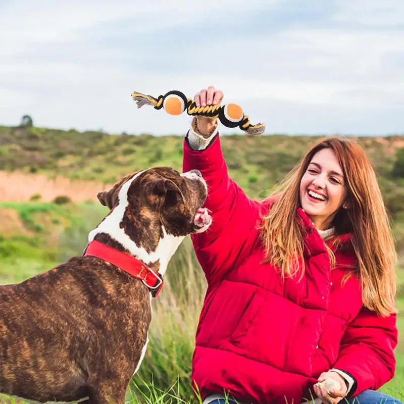 

Dog Rope Ball Toy Halloween Pet Teeth Cleaning Rope Pet Interactive Game Dog Biting Toy Pet Teething Rope Pet Chew Toy For Dog