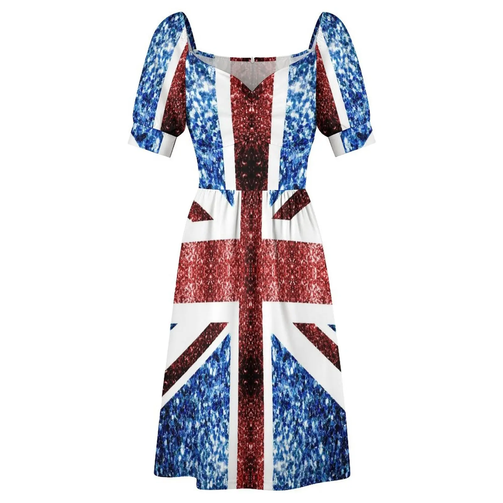 Флаг Великобритании Великобритания синее красное с искусственными блестками