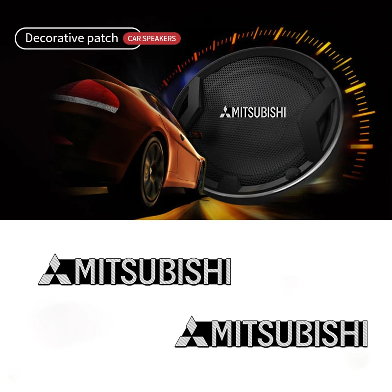 

4 шт., 3D алюминиевый динамик, стереодинамик, значок, эмблема, наклейка для Mitsubishi asx lancer outlander pajero, аксессуары для стайлинга автомобилей