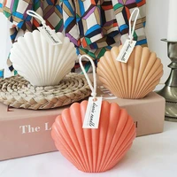 3d seashell candle mould scented candle mold handmade candle making shell aromatherapy plaster molds plastic scallop soap mold