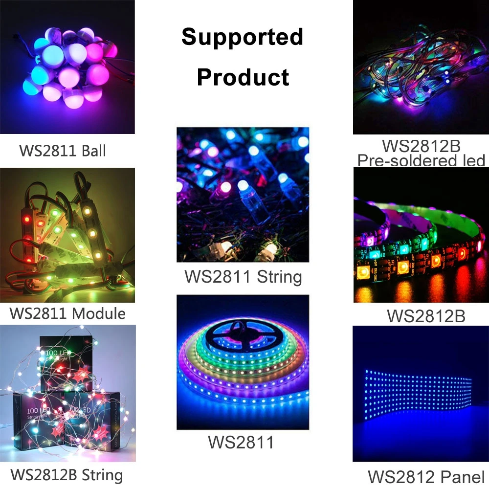 Светодиодная ленсветильник WS2812B WS2811 5050 RGB мини-пульт дистанционного управления