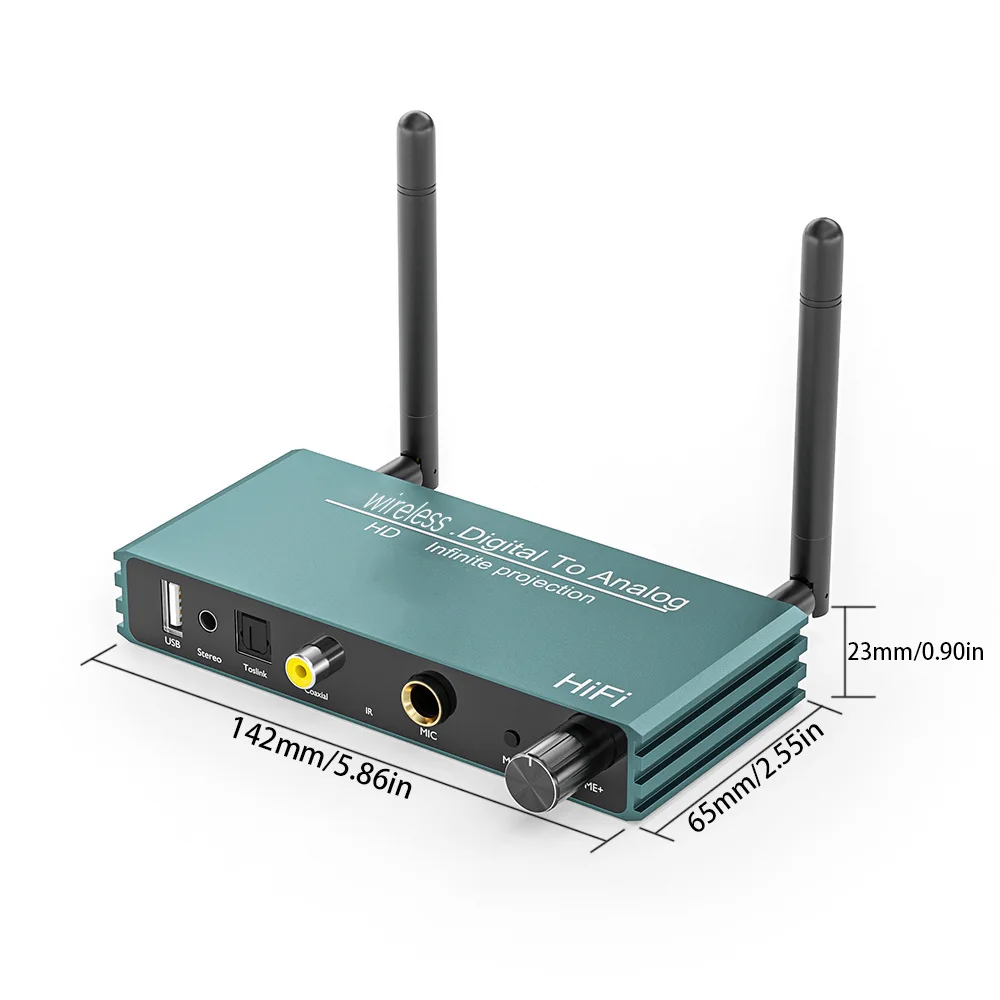Фото Цифро-аналоговый аудиоконвертер Bluetooth 5.0 ЦАП - Оптический/коаксиальный в аналоговый преобразователь RCA Hi-Fi аудиодекодер №5