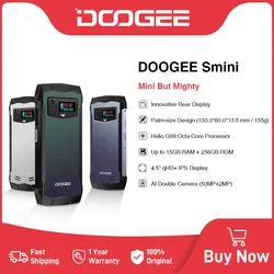 Смартфон DOOGEE Smini с дисплеем 4,5", процессором Helio G99, память 8+256 гб и доставкой из СНГ
