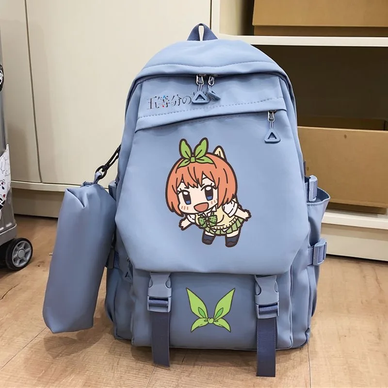 Фото Рюкзак Quintessential Quintuplets Nakano Miku Nino Ichika Itsuki Yotsuba с мультяшным принтом, студенческая школьная сумка большой вместимости №4