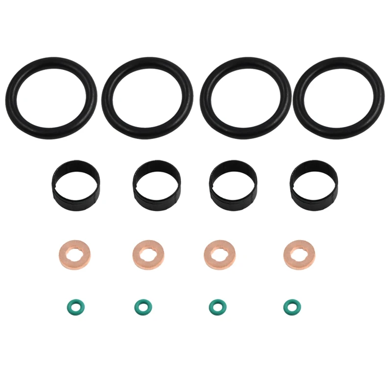 

16PCS Fuel Injector Seal Washer O Ring Set For Ford Fiesta 1.4 Tdci Duratorq Car Gasket 1204698