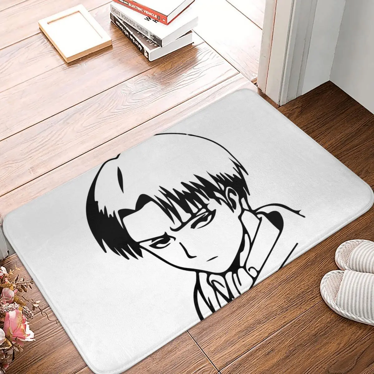 

Attack On Titan Bedroom Mat Levi From Aot Doormat Kitchen Carpet Outdoor Rug Home Decor