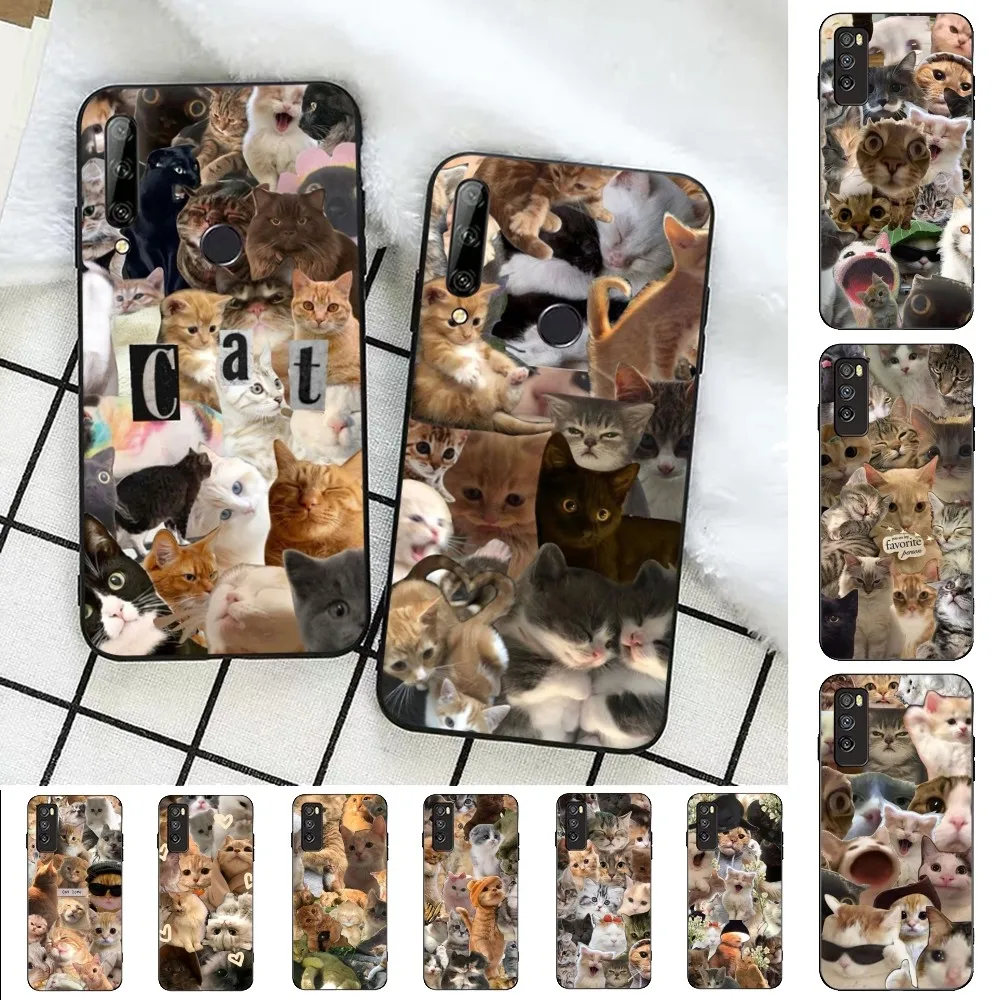 

Crying Cat Memes Phone Case For Huawei Honor 10 lite 9 20 7A pro 9X pro 30 pro 50 pro 60 pro 70 pro plus