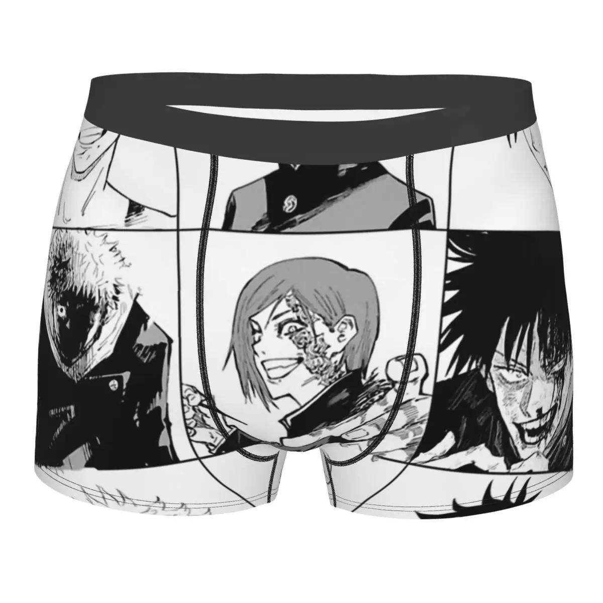 

Team Men Boxer Briefs Jujutsu Kaisen Anime Breathable Funny Underpants Top Quality Print Shorts Birthday Gifts