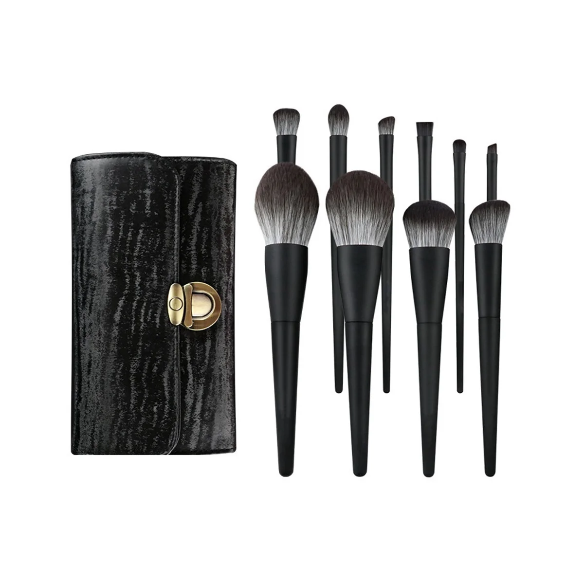 

10 шт., мягкие черные кисти для макияжа