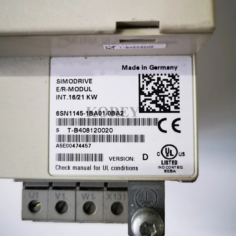 SIMODRIVE E/R модуль 16 21KW Серводвигатель питания 6SN1145-1BA01-0BA2 6SN1145-1BA01-0BA1