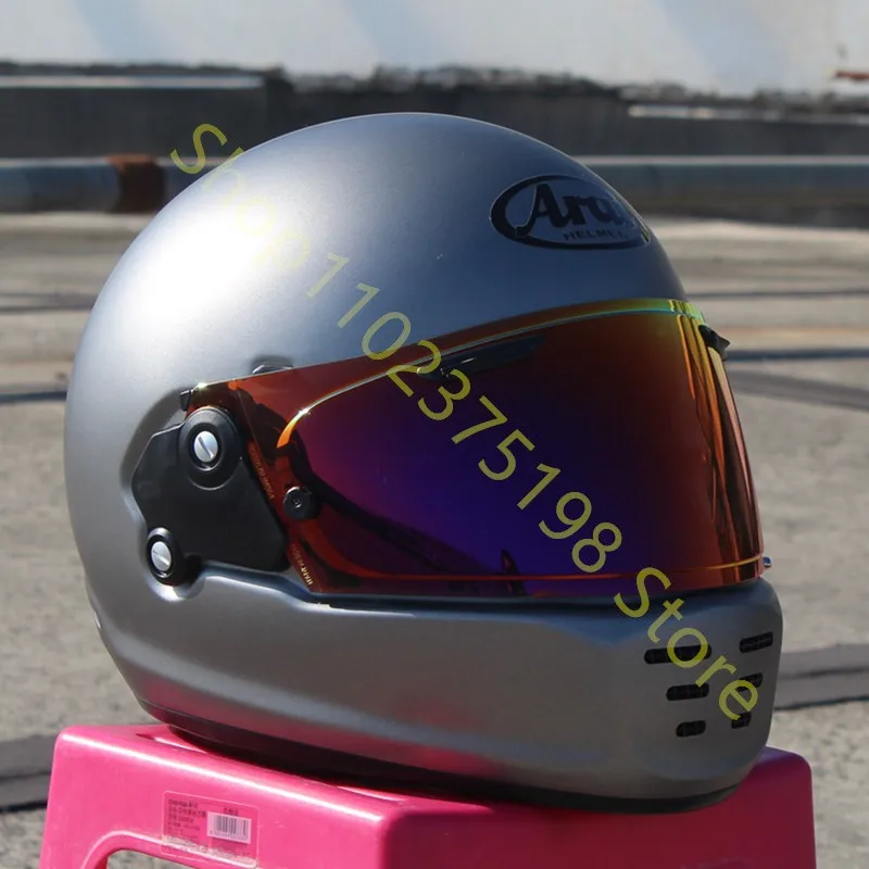 Шлем на все лицо из стекловолокна матовый серый