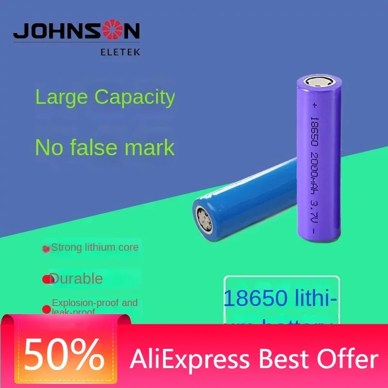

High Capacity Rechargeable Batteries - 18650 Lithium Battery 3.7V 2000mAh/2200mAh Toy Battery Factory Direct Sale
