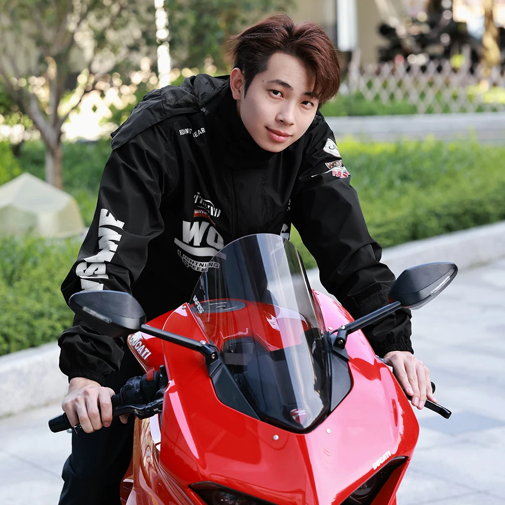 WOSAWE дождевики дышащий мотоциклетный плащ мужской с разрезом костюм для всего