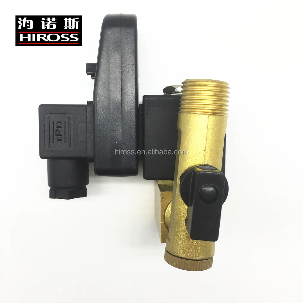 Фото Высоконапорный электромагнитный клапан MIC-HP40 1/2 дюйма, 40 бар, 230 В переменного тока, JORC, для автоматического слива конденсата компрессоров, компактный дренажный клапан №4