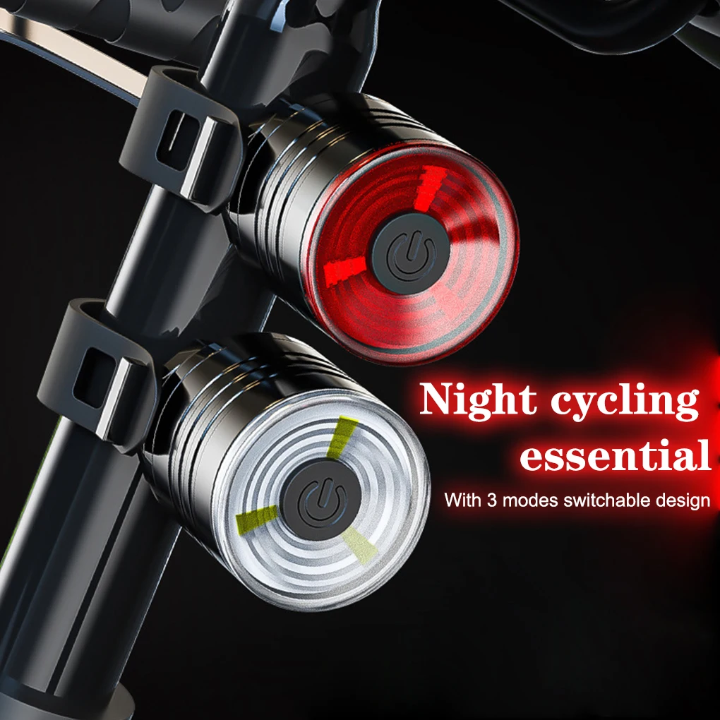 

Bike MTB Light button battery Powered Cycling Helmet Headlight Waterproof Bicycle Headlight Rear Taillight Lamp Flashlight