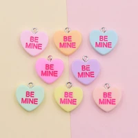 10pcsset love heart resin flat back cabochon charms pendants for diy crafts jewelry earrings bracelet necklace diy accessories