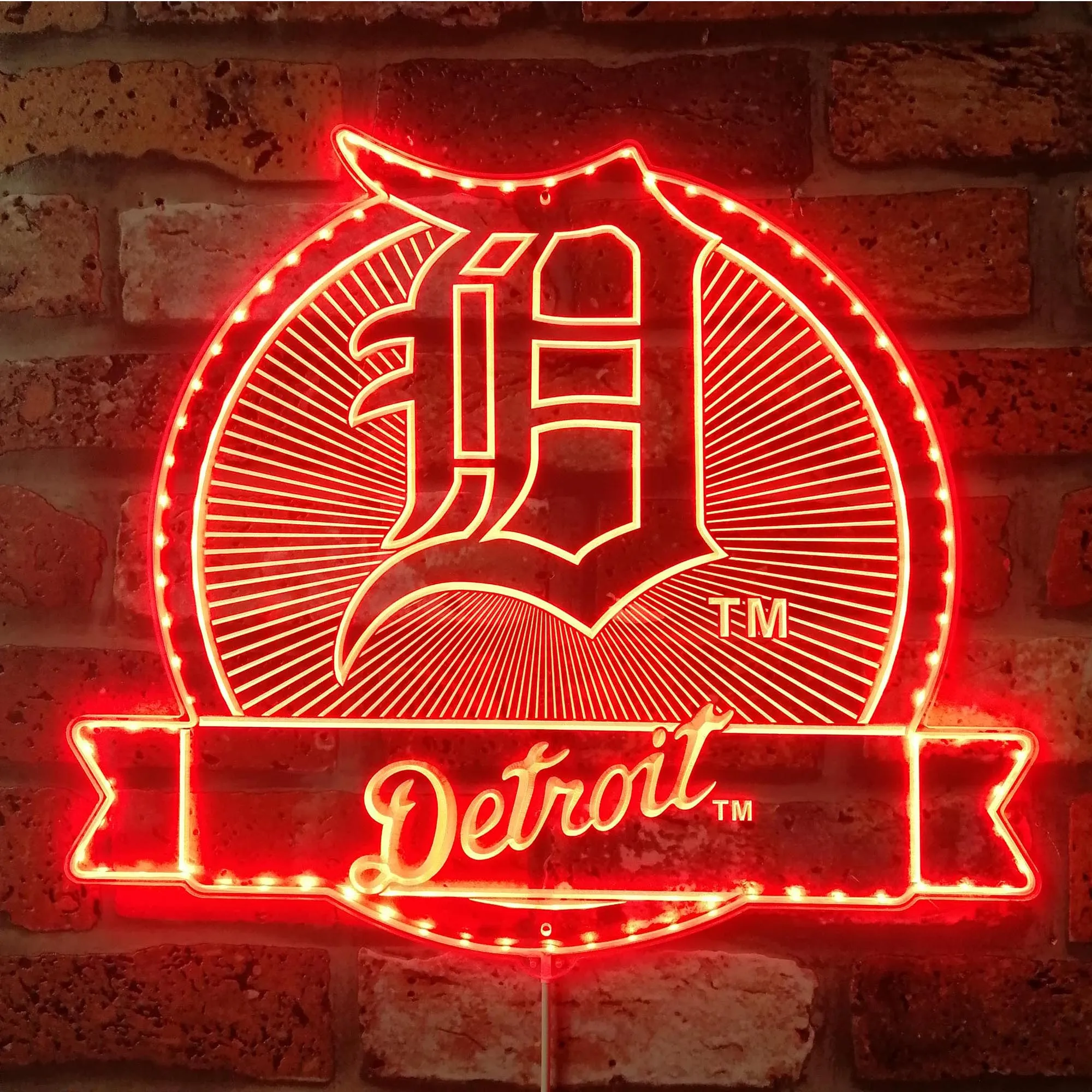 Фото Детройт Tigers Sports Bar Динамический светодиодный знак RGB Edge Lit №4