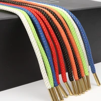 round shoe laces metal head gold shoelaces for sneakers outdoor leisure shoelace woman men shoe lace for hoodies shoestrings 2pc