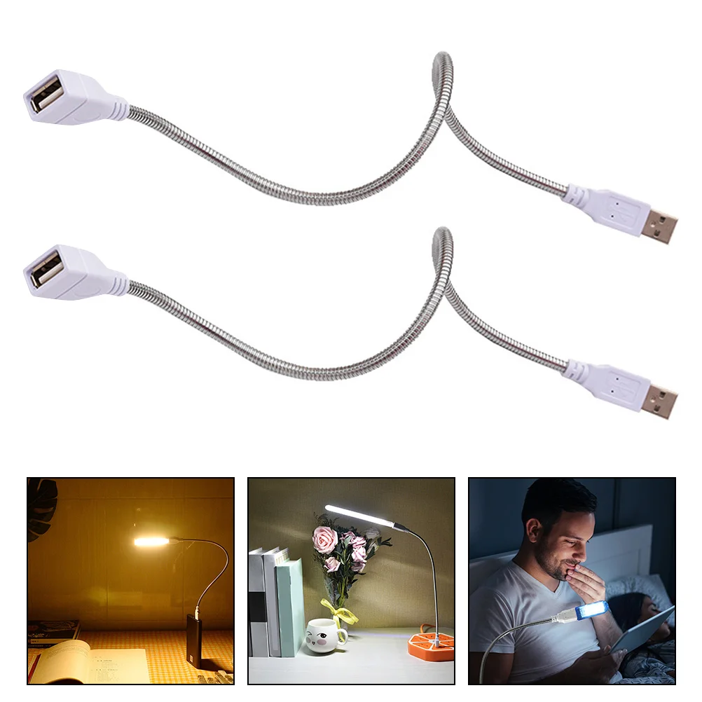 

2Pcs Metal Flexible USB Light Strip Accessory Flexible Design Light Pole