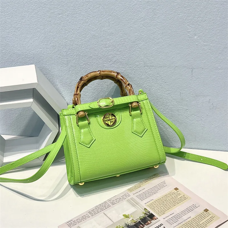 2023 New Quality Luxury Bamboo Handle Purses And Handbags Designer Leather Shoulder Crossbody Bags For Women Fashion Tote