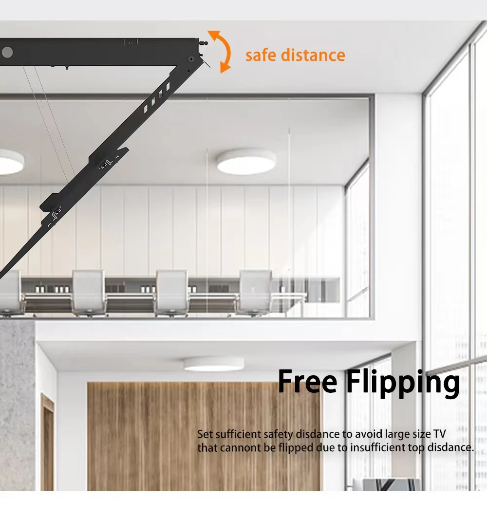 32-85 дюймов настенное крепление для телевизора 80 кг электрический потолочный