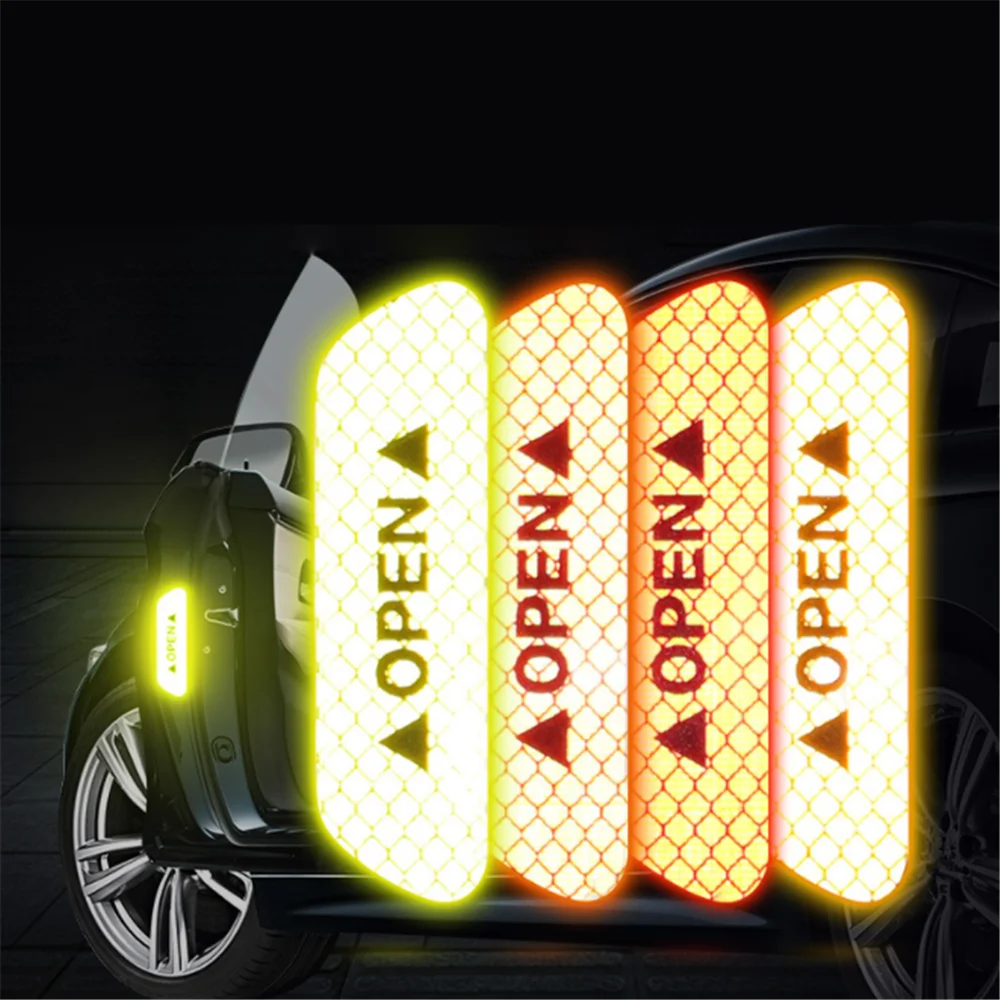 

4pcs car door reflective stickers for fiat doblo 2001 2003 1500 Chevolet